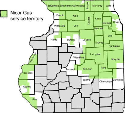 Nicor Gas Logo - Nicor Gas Company - Our Service Area