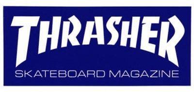 Thrasher Mag Logo - THRASHER MAGAZINE SKATE Mag Logo Skateboard Sticker Blue 2.5 X 6 ...