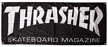 Thrasher Mag Logo - Amazon.com : Thrasher Magazine Skate Mag Logo Cloth Banner - Black ...