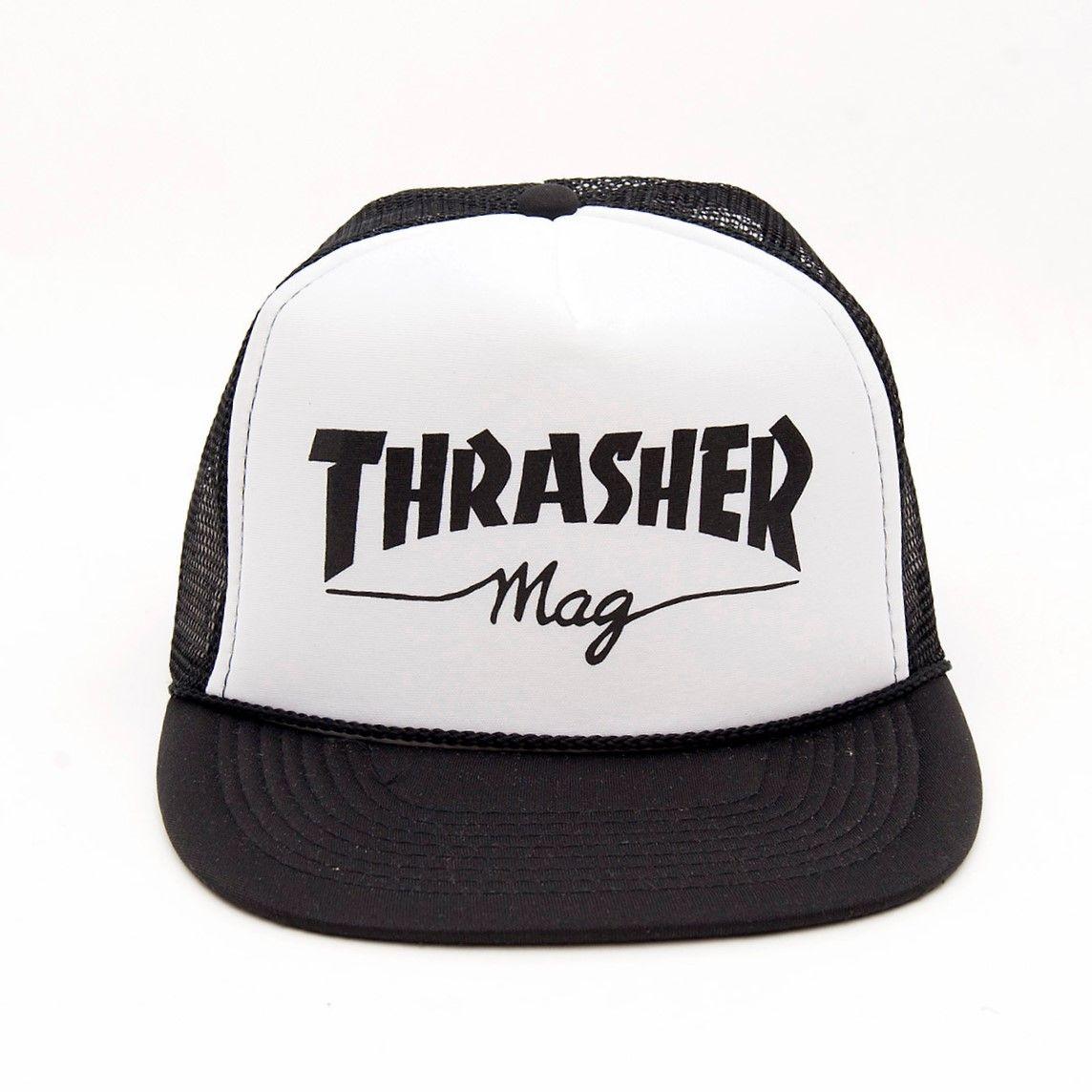 Thrasher Mag Logo - THRASHER MAG LOGO PRINTED MESH CAP - HEADWEAR-Snapback : Insiders ...