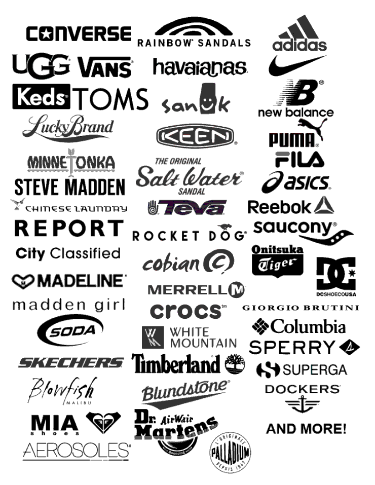 Famous Shoe Logo - logo shoes company famous shoe company logos and popular brand names ...