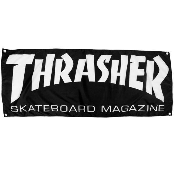 Thrasher Mag Logo - Thrasher Magazine 57 X 23 Skate Mag Logo Banner - Warehouse Skateboards