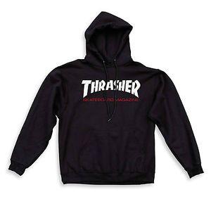 Thrasher Mag Logo - THRASHER MAGAZINE TWO TONE SKATE MAG LOGO HOODY- BLACK