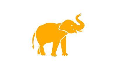 Yellow Elephant Logo - elephant Logo
