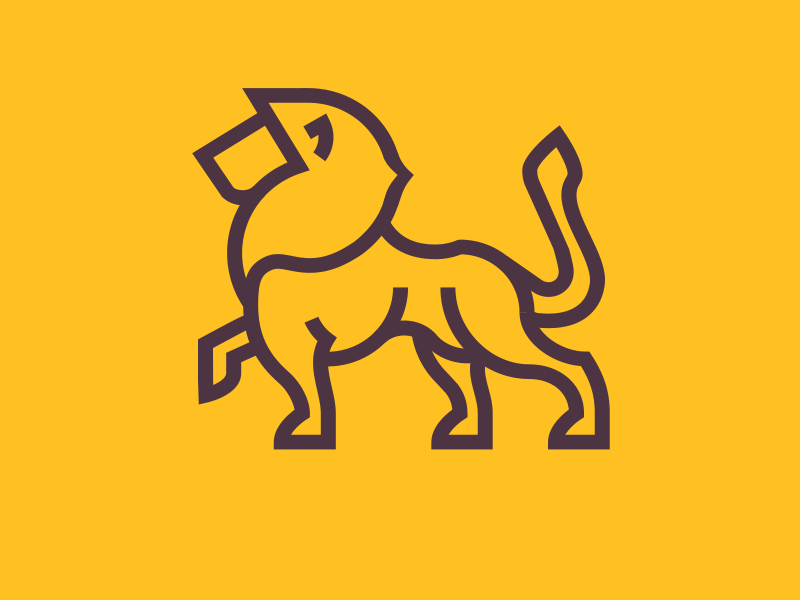 Yellow Lion Logo - Lion Logo