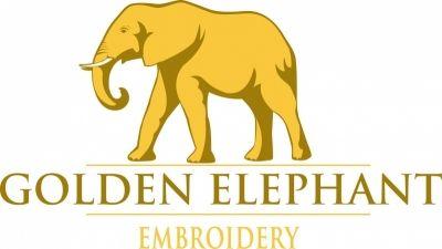 Yellow Elephant Logo - Golden Elephant Embroidery | Logo Design Gallery Inspiration | LogoMix