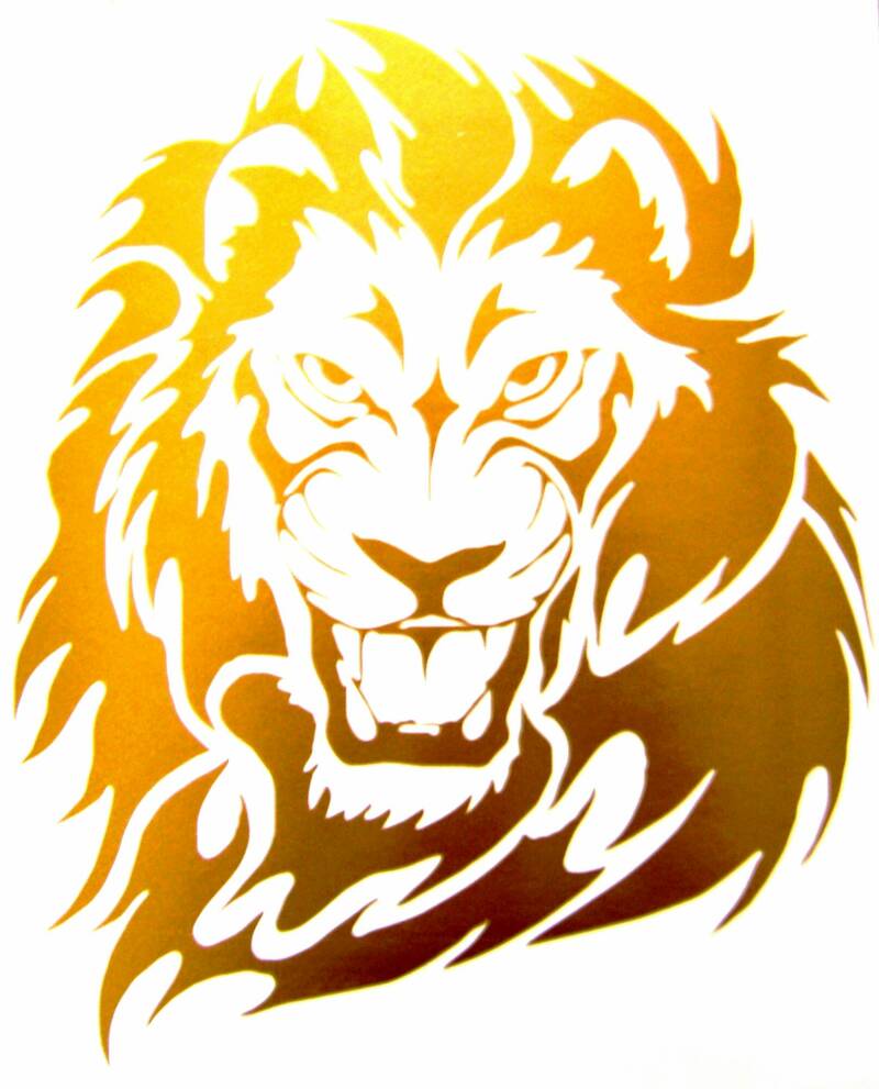 Black and Gold Lion Logo - Gold Lion Logo. golden lion head logo stickers zazzle com. gold lion ...