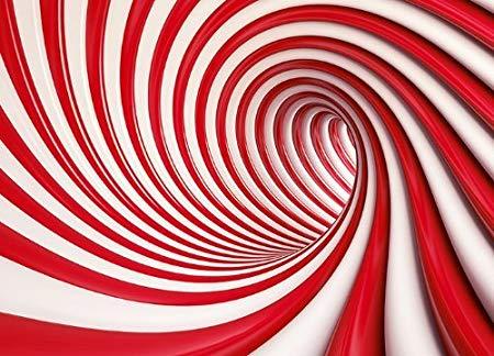 Red and White Swirl Logo - Nice walls Wall Mural SWIRL RED AND WHITE photo Wallpaper 254x183cm