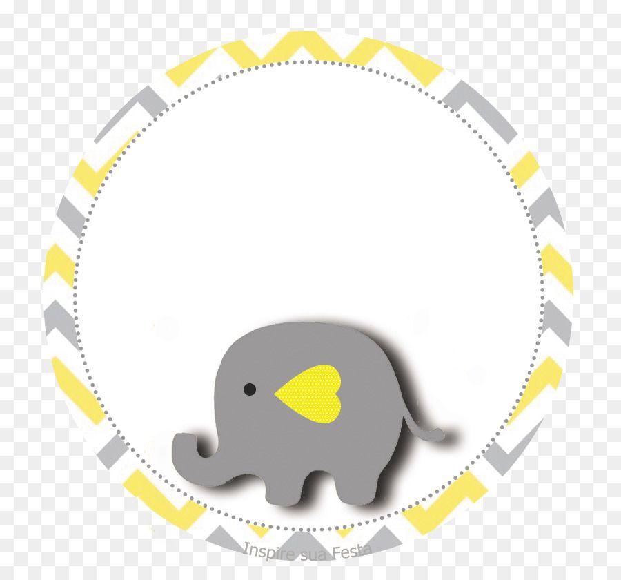 Yellow Elephant Logo - Baby shower Yellow Elephant Grey Party png download