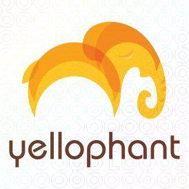 Yellow Elephant Logo - Yellow Elephant logo. Elephant logos. Elephant logo