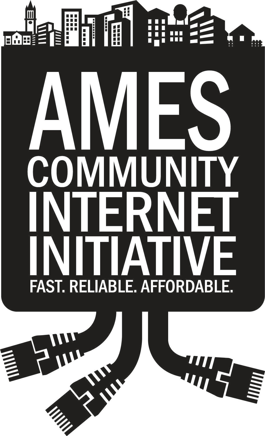 Black Internet Logo - Ames Community Internet Initiative