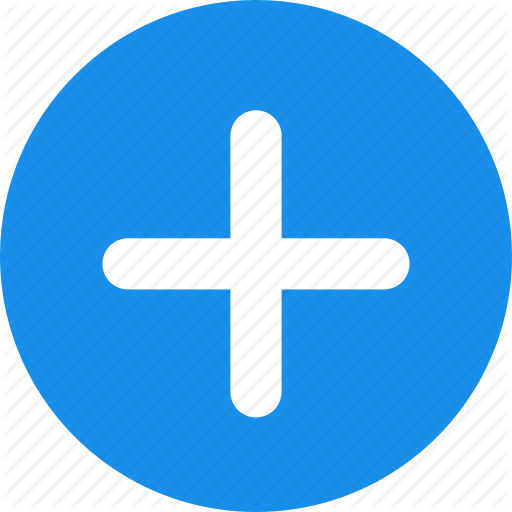Google Plus Circle Logo - Add, append, blue, circle, create, new, plus icon