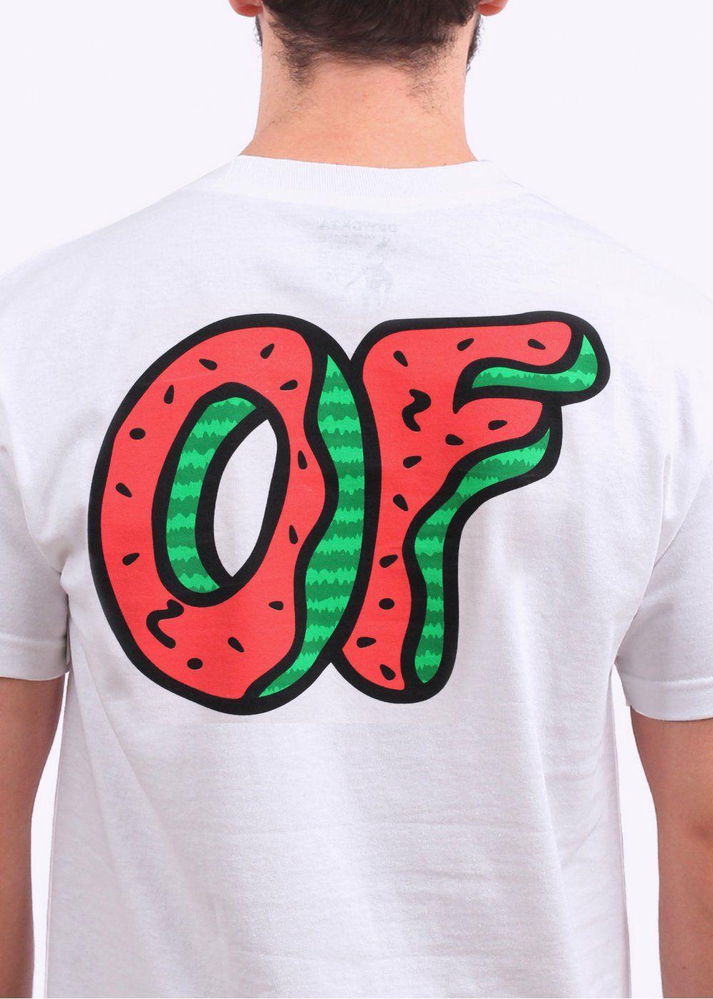 Odd Future Watermelon Logo - Odd Future Watermelon Donut Tee - White