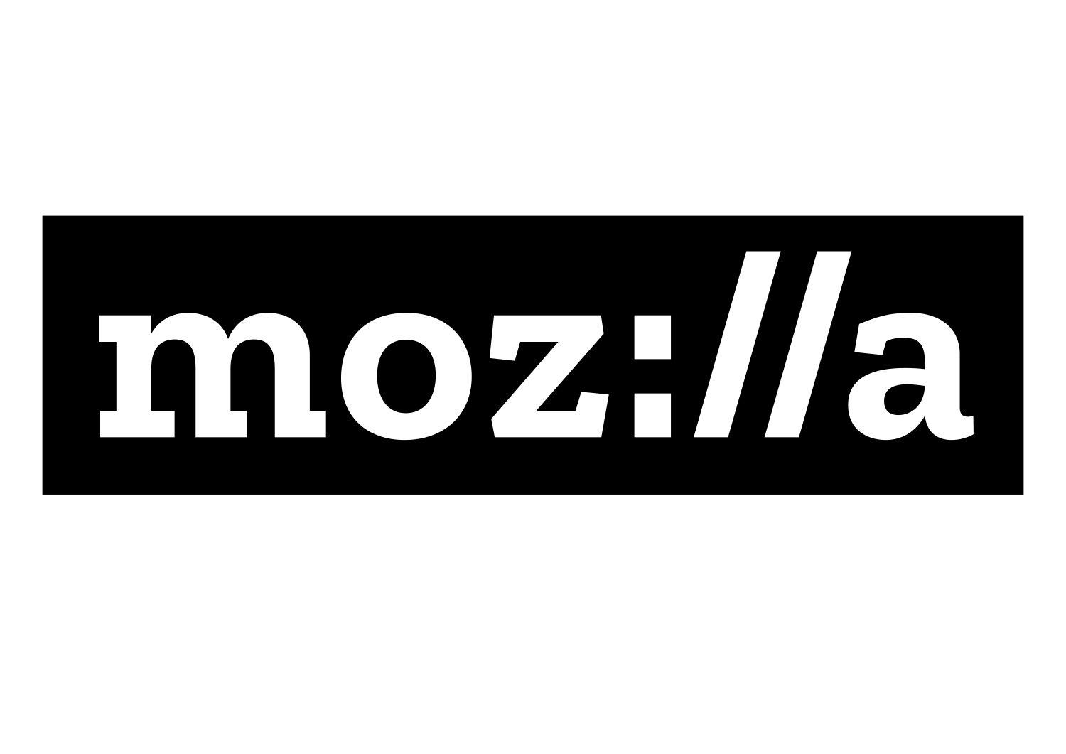 Black and White Rectangle Brand Logo - Mozilla's new logo hopes to show it's at “the heart of the internet ...