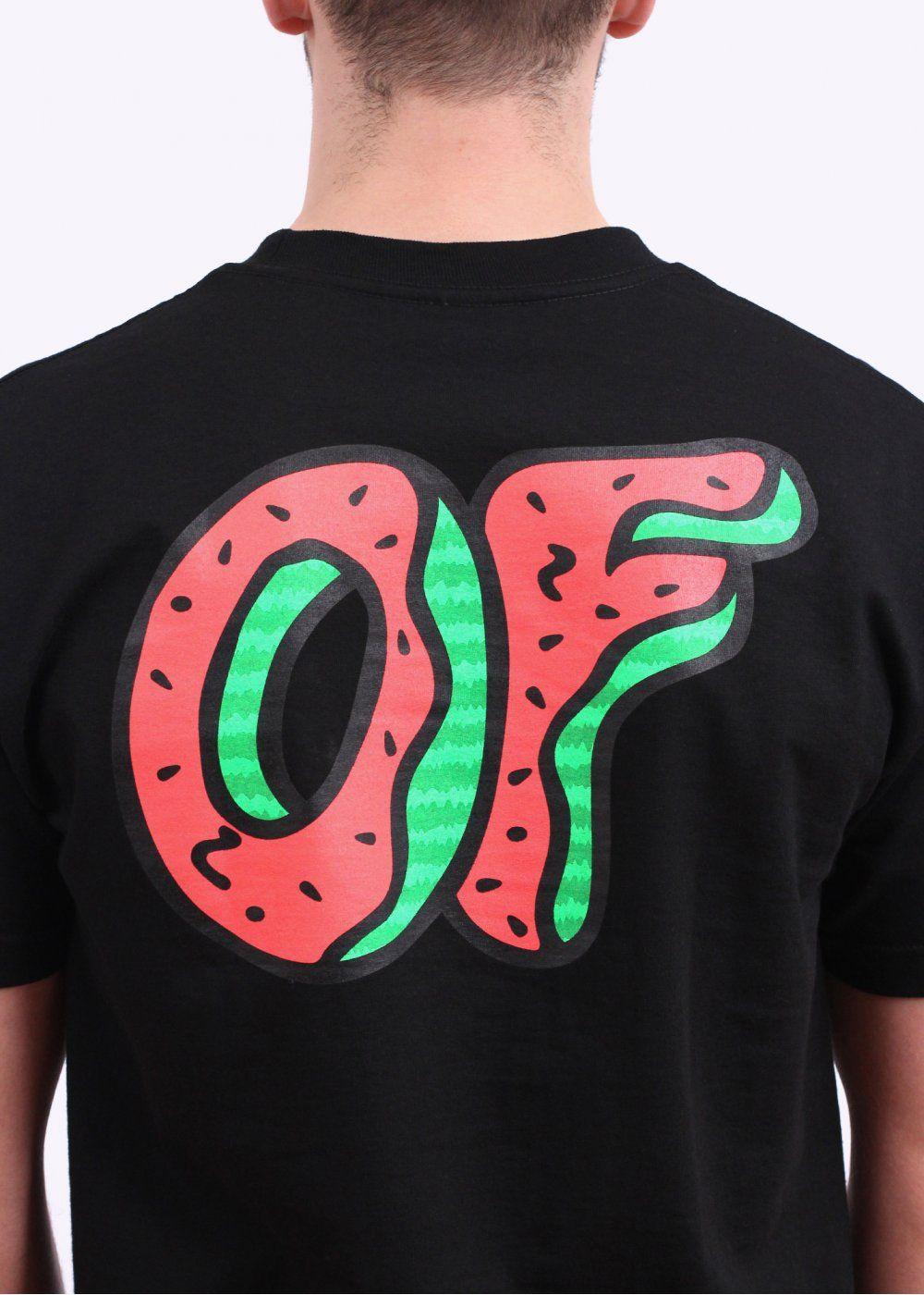 Odd Future Watermelon Logo - Odd Future Watermelon Donut Tee - Black