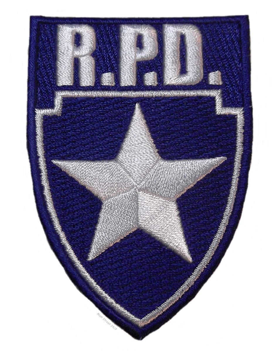 Silver Blue Shield Logo - Resident Evil RPD Blue Shield Silver Star Cosplay Patch