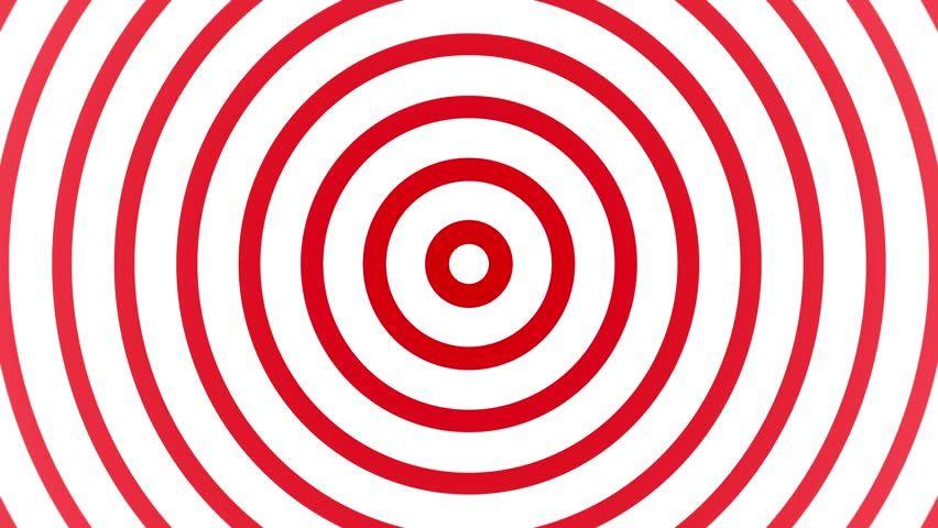 Red and White Stripes with Red Circle Logo - Circular Radial Hypnotic Background Endless Stock Footage Video (100 ...