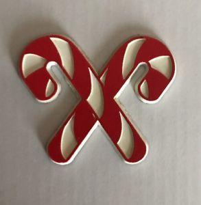 Red and White Swirl Logo - Vintage Red & White Swirl Striped Candy Canes Magnet 1.75” x 2”
