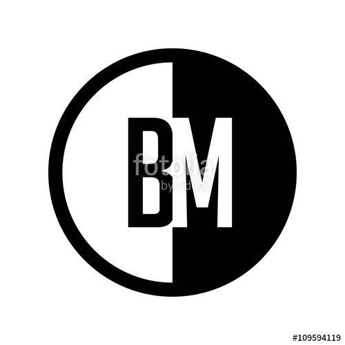 BM Logo - INITIAL CIRCLE HALF LOGO BM