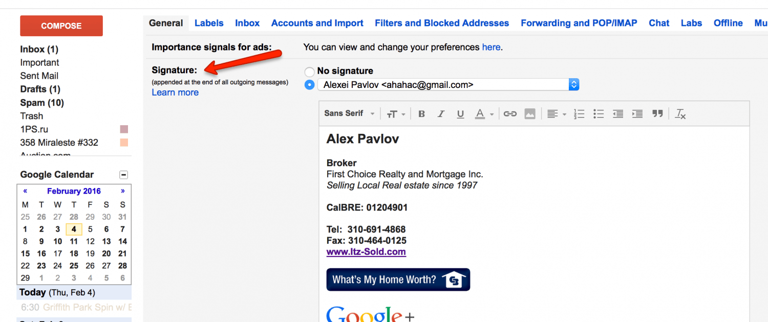 Website to Add LinkedIn Logo - How to add LinkedIn Profile badge to Gmail Signature