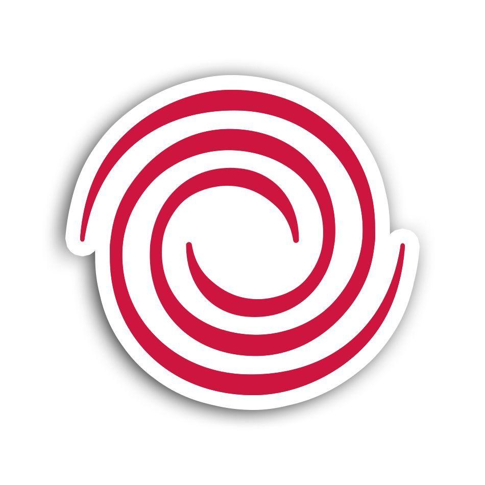 Red and White Swirl Logo - Callaway Golf Odyssey Swirl Sticker: The red and white swirl is a