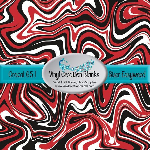 Red and White Swirl Logo - Red White and Black Swirl Pattern Vinyl Team Color HTV and
