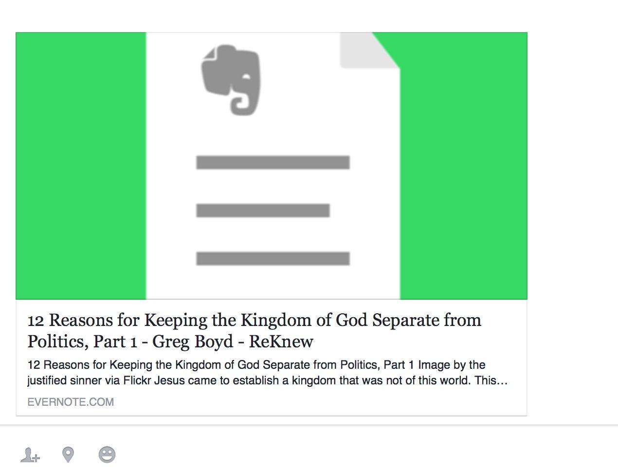 Evernote Logo - Evernote Logo in preview link of Facebook posts. for Mac