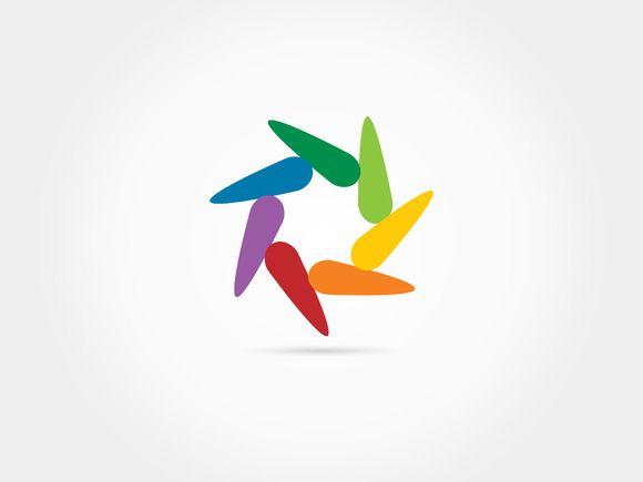 Rainbow Circle Corporate Logo - rainbow circle colored logo. Templates