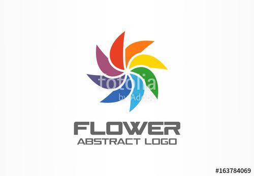 Rainbow Circle Corporate Logo - Abstract business company logo. Corporate identity design element ...