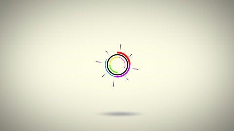 Rainbow Circle Corporate Logo - After Effects: 2D Simple Corporate Colorfull Rainbow Flat Logo ...