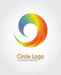 Rainbow Circle Corporate Logo - Rainbow Spiral Logo photos, royalty-free images, graphics, vectors ...