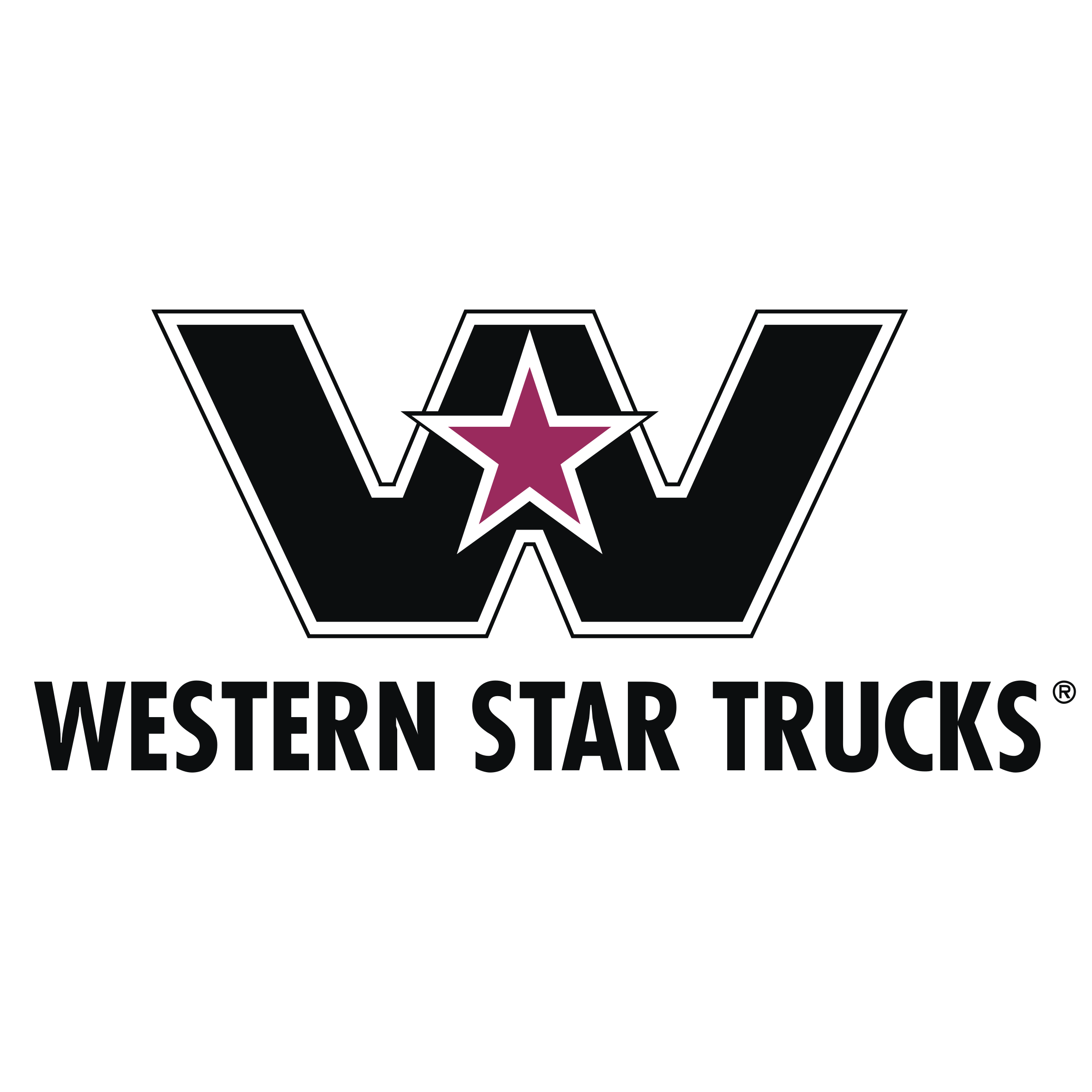 Black and White Western Star Logo - Western Star Trucks Logo PNG Transparent & SVG Vector - Freebie Supply