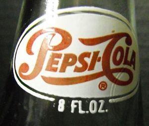 Red and White Swirl Logo - Vintage 8 oz Swirl Pepsi Bottle Red and White Logo Pepsi Cola