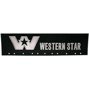 Black and White Western Star Logo - Western Star Black 6 X 24 Semi Truck Splash Mud Flap Quarter