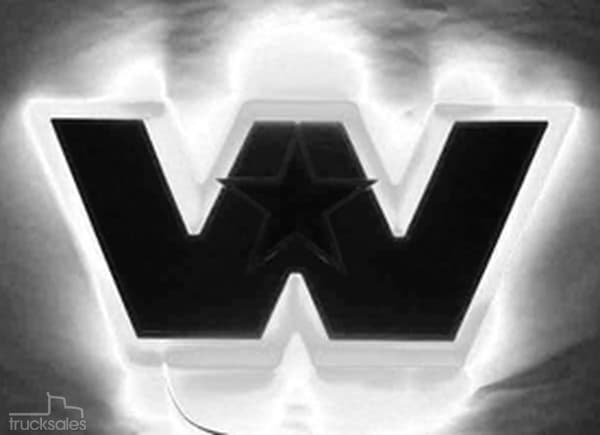 Black and White Western Star Logo - Western Star 4900 bonnet logo badge backing light 