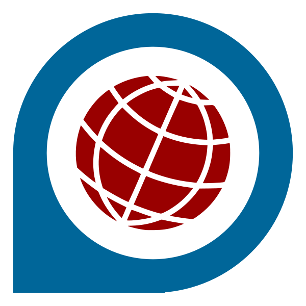 Round Red Globe Logo - Logo 15 in wiktionary vote round 1.png