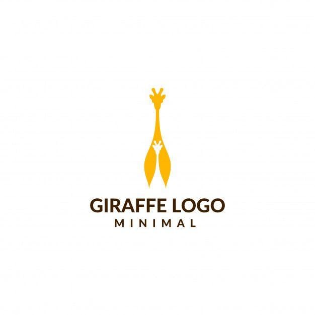 Giraffe Logo - Minimalist negative space giraffe logo Vector | Premium Download