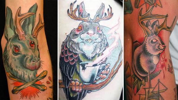 Evil Jackalope Logo - Unique Jackalope Tattoos