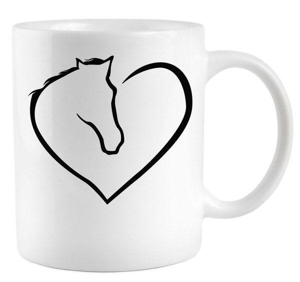 Horse Heart Logo - Horse Heart Logo Coffee Mug | TeeShirtPalace