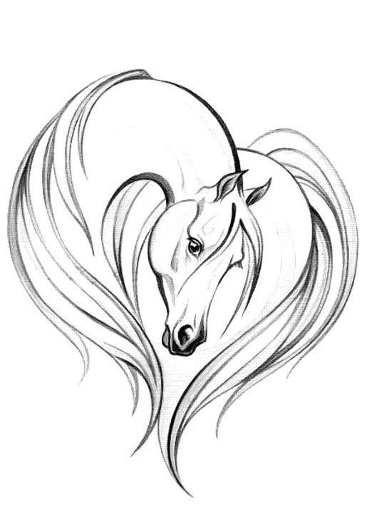 Horse Heart Logo - Lovely Heart Horse, Might Be Nice With A Nubian Also :). Tattoo
