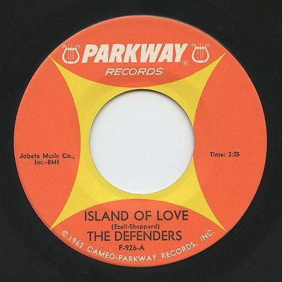 Parkway Records Logo - popsike.com - Hear- Rare Doo Wop 45- The Defenders- Island Of Love ...