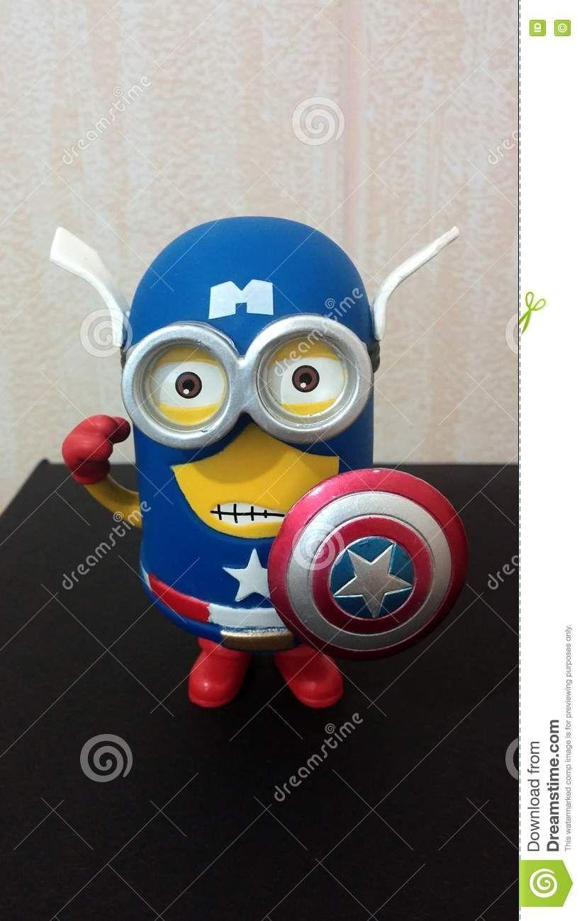 Silver Blue Shield Logo - Download Captain America Minion Editorial Image via CartoonDealer