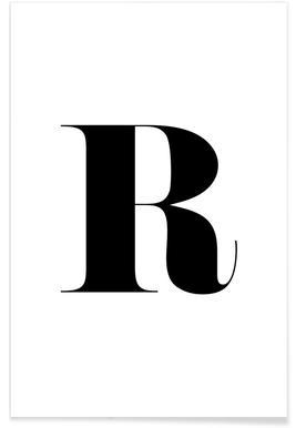Black and White R Logo - Buy Alphabet Posters and Letter Art Prints Online | JUNIQE UK