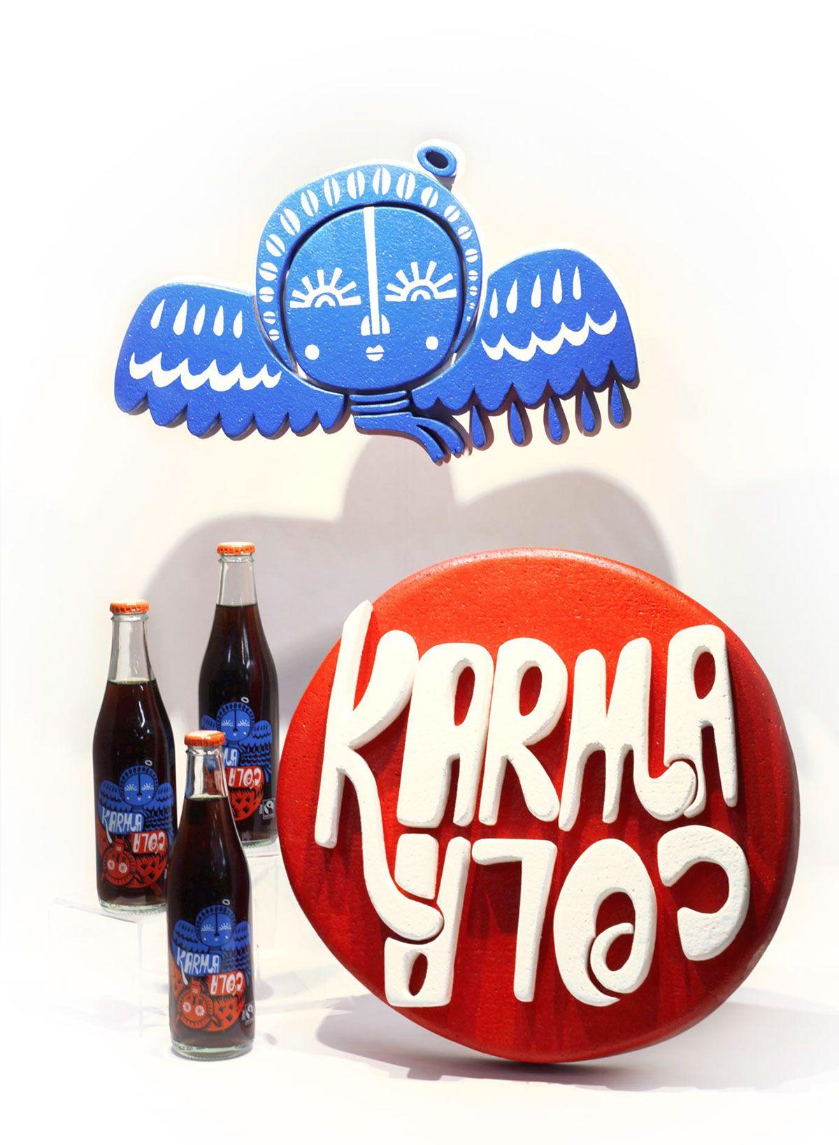 Karma Water Logo - Karma Cola foam-cut logo & Icons (Student Work) on Behance