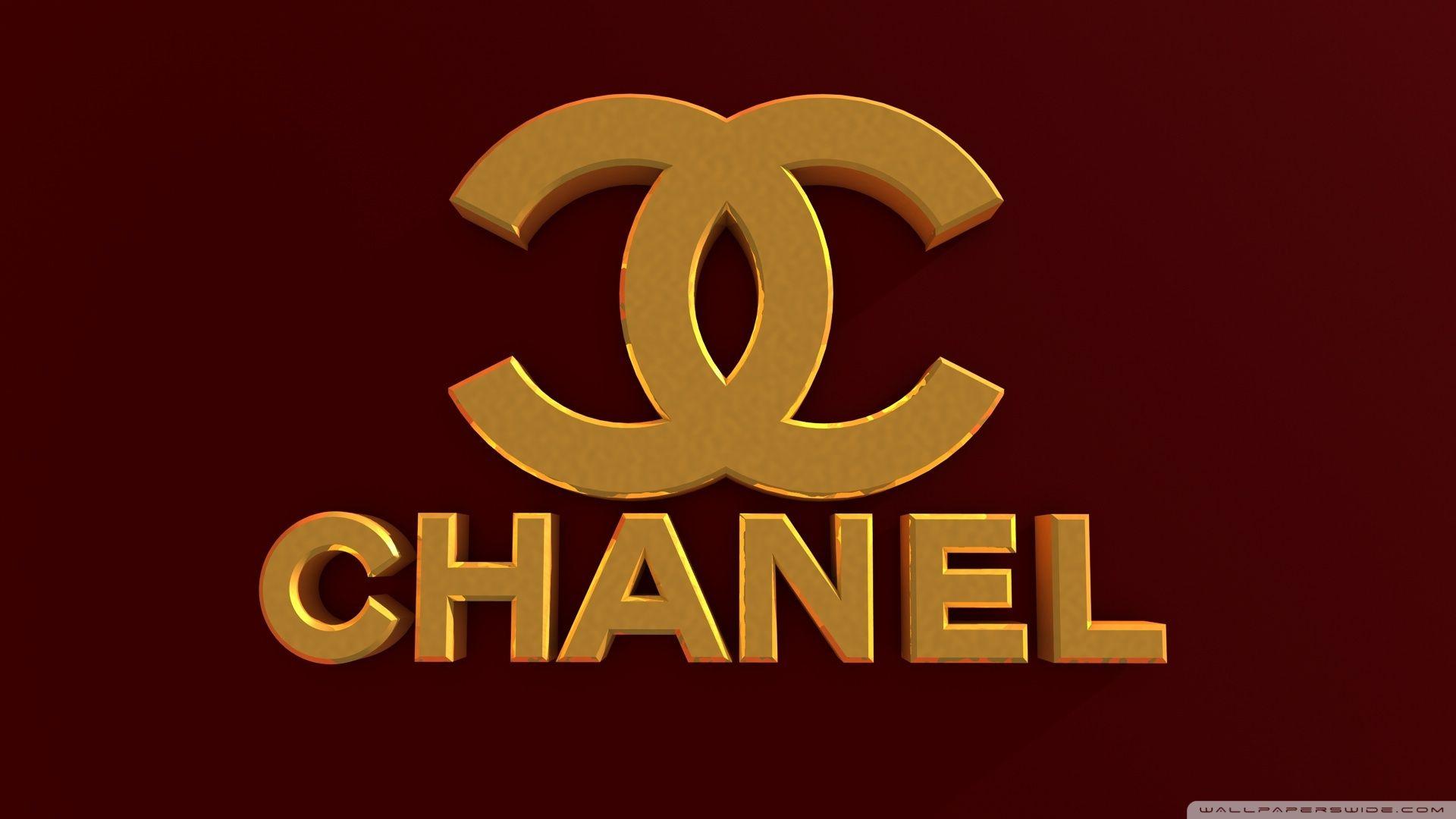 Golden Chanel Logo - Chanel Logo Bordeaux Red ❤ 4K HD Desktop Wallpaper for 4K Ultra HD ...