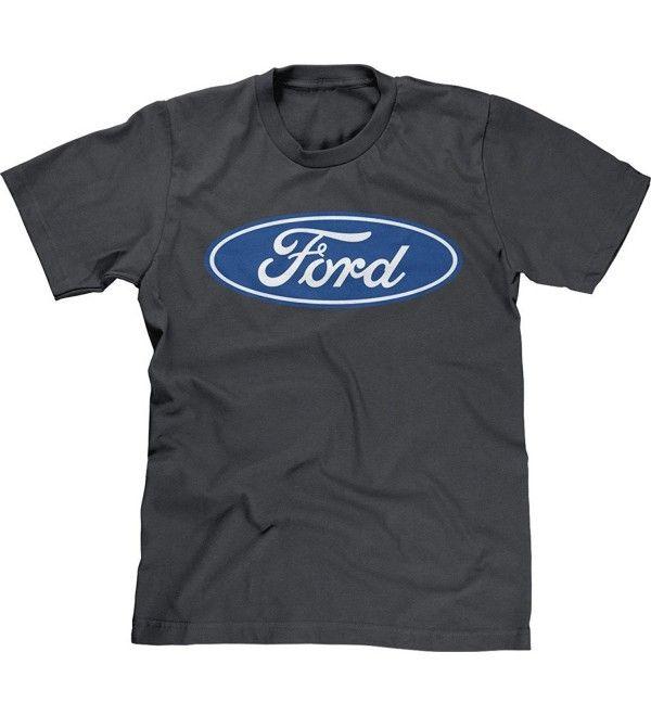 Blue and Charcoal Logo - Mens T-Shirt Blue Ford Logo - Charcoal - CX12CNIZGOX