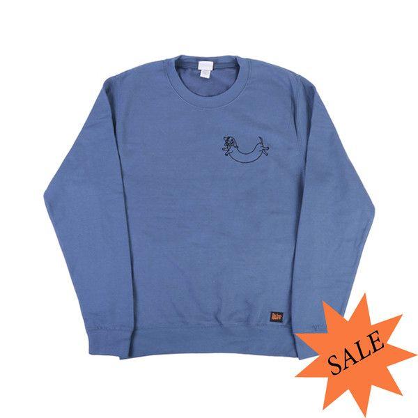 Blue and Charcoal Logo - BSM Embroidered Logo Sweatshirt / Blue Scary Monsters