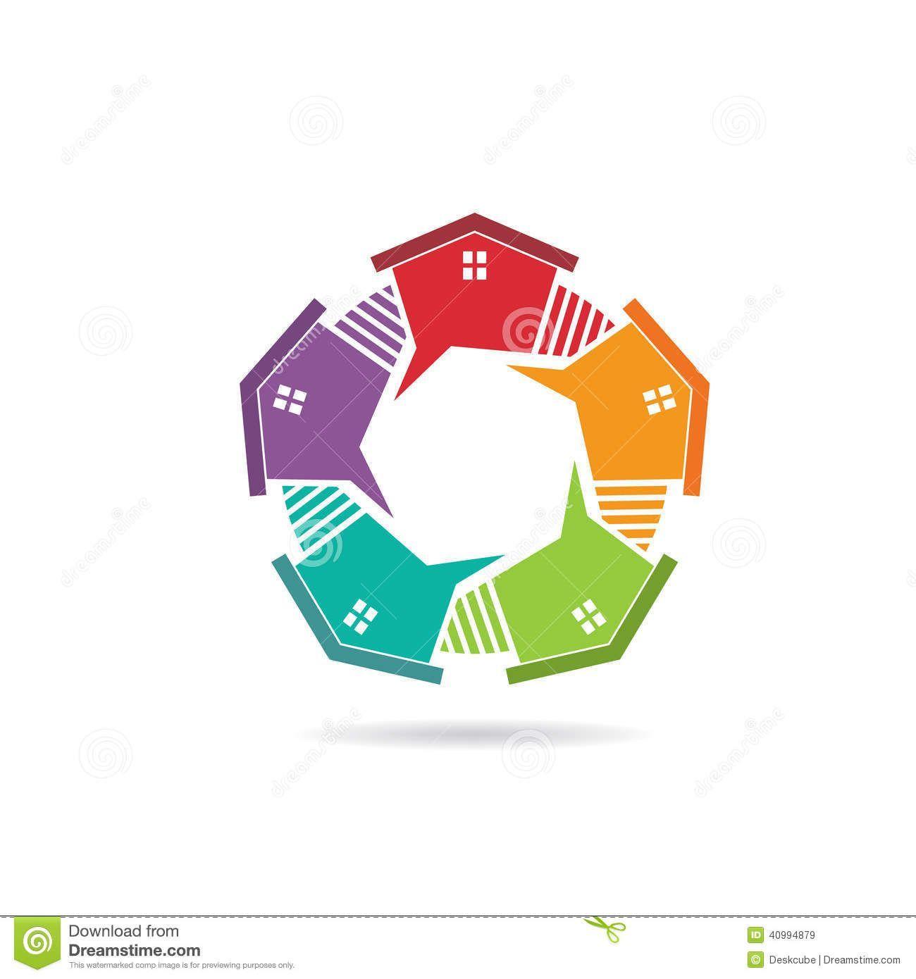 House Circle Logo - House with fence call out in circle logo. | Useful Stuff for Work ...