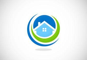 Circle House Logo - Search photo protect house