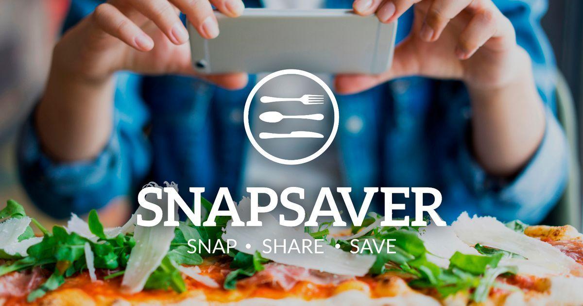 Blue and Green Food Logo - New app Snapsaver offers 50% off restaurant bills for taking picture ...